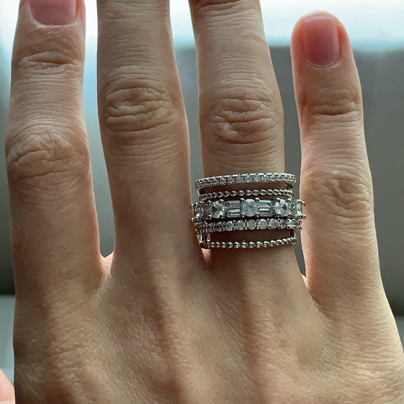 Luxury S925 ring White Sapphire - Picture 7 of 9